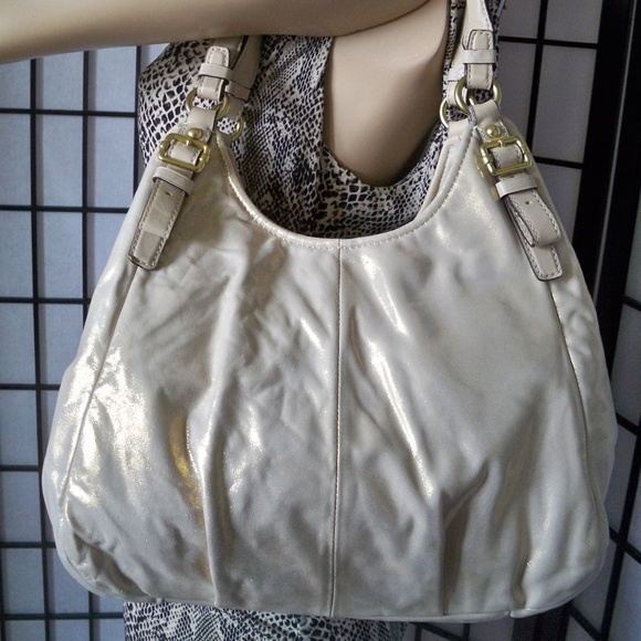 Rare COACH Madison #19700 Gold Hobo Handbag - Picture 4 of 7